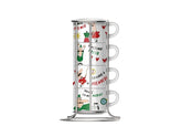 Bialetti Cappuccino Tassen Set 265 ml, 4 Stück, Mehrfarbig